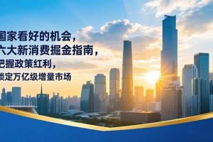 （16995期）某付费文章：国家看好的机会，六大新消费掘金指南，把握政策红利，锁定万亿级增量市场