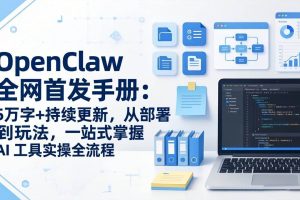 (17611期)OpenClaw 全网首发手册:5万字+持续更新,从部署到玩法,一站式掌握 AI 工具实操全流程