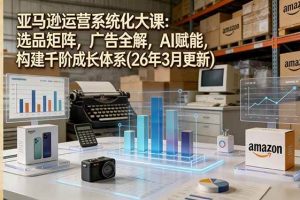 (17622期)亚马逊运营系统化大课:选品矩阵,广告全解,AI赋能,构建千阶成长体系(26年3月更新)