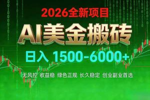 (17766期)AI美金搬砖项目 | 日入1500-6000元 | 收益稳定可控 | 实地可考察 | 创业副业增收首选
